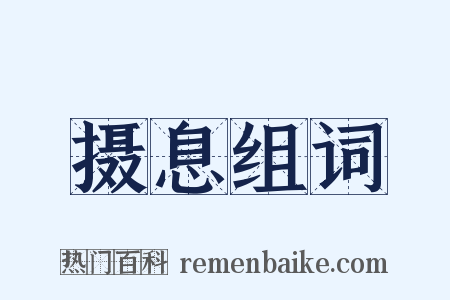 摄息组词是什么意思的图片